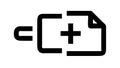 Document Add Icon: New File Creation Data Entry Symbol, vector design Generative AI Royalty Free Stock Photo