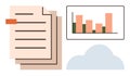 Document Analysis with Data Visualization and Cloud Integration Royalty Free Stock Photo