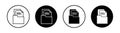 Document archive icon mark in filled style