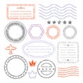 Document And Blank Grunge Stamps Set