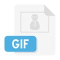 Document File Gif Modern Icon on White