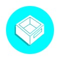 Document box badge icon. Simple glyph, flat vector of web icons for ui and ux, website or mobile application Royalty Free Stock Photo