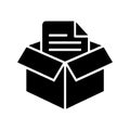 Document Box Solid Icon Minimal Royalty Free Stock Photo