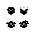 Document Box Stationery Icons Set Royalty Free Stock Photo