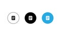 Document Button Icon Vector in Flat Style