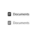 Document Button Icon Vector. Upload Documents Symbol