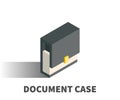 Document case icon, vector symbol. Royalty Free Stock Photo