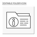 Document case line icon Royalty Free Stock Photo