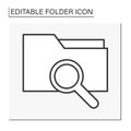 Document case line icon Royalty Free Stock Photo