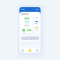 Document catalog smartphone interface vector template