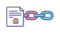 Document with Chain Link Icon, Data Link & Secure Files, vector design Generative AI Royalty Free Stock Photo