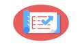 Document Checklist, Report Task Completion, vector design Generative AI Royalty Free Stock Photo