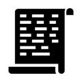 Document coding vector glyphs icon