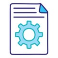 Document configuration icon. Visual representation of customization options for files, showcasing the ability to alter settings Royalty Free Stock Photo