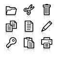 Document contour web icons Royalty Free Stock Photo
