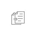 Document copy, duplicate. Vector icon outline template