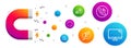 Document, Copyright chat and Call center icons set. Idea, Refresh and Computer signs. Vector