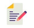 Document create write single isolated icon with flat style