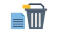 Document Disposal Secure Shredding: Data Privacy Icon, vector design Generative AI Royalty Free Stock Photo