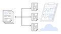 Document Distribution and Data Visualization with Cloud Integration Royalty Free Stock Photo