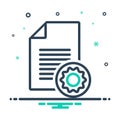 Black mix icon for Document, contract and paper Royalty Free Stock Photo