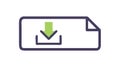 Document Download Icon with Arrow and Paper Symbol, vector design Generative AI Royalty Free Stock Photo