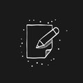 Sketch icon in black - Document edit