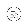 Document error icon Thin vector set