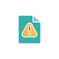 Document error notification flat icon