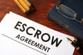 Document escrow agreement. Royalty Free Stock Photo