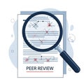 The document features red marks and corrections symbolizing edits and feedback Royalty Free Stock Photo