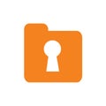 Document File Attachment Folder Secure Keyhole Security Icon Logo