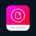 Document, File, Basic, Ui Mobile App Button. Android and IOS Line Version Royalty Free Stock Photo
