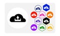 Document file cloud upload icon Royalty Free Stock Photo