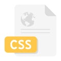 Document File Css Modern Icon on White