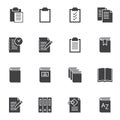 Document file folders vector icons set Royalty Free Stock Photo