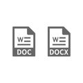 Document file format vector icon