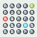 Document File icons Royalty Free Stock Photo