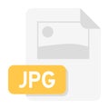 Document File Jpg Modern Icon on White Royalty Free Stock Photo