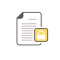 Document file lock locked page icon