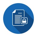 Document file lock locked page icon.