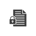 Document file security vector icon