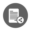Document, file, share icon. Gray vector graphics Royalty Free Stock Photo