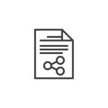 Document file sharing outline icon