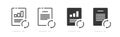 Document file sync cloud icon vector simple pictogram line stroke graphic, doc update upload synchronization process ui sing