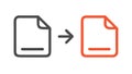 Document File Transfer Vector Icon for Copy Move Save Data, vector design Generative AI Royalty Free Stock Photo