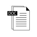 Document or file type trendy flat style icon. Doc symbol for your web site design, logo, app UI Royalty Free Stock Photo