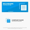 Document, File, User, Interface SOlid Icon Website Banner and Business Logo Template