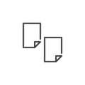 Document files outline icon Royalty Free Stock Photo