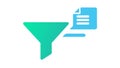 Document Filter Icon: Data Management & Sorting, vector design Generative AI Royalty Free Stock Photo